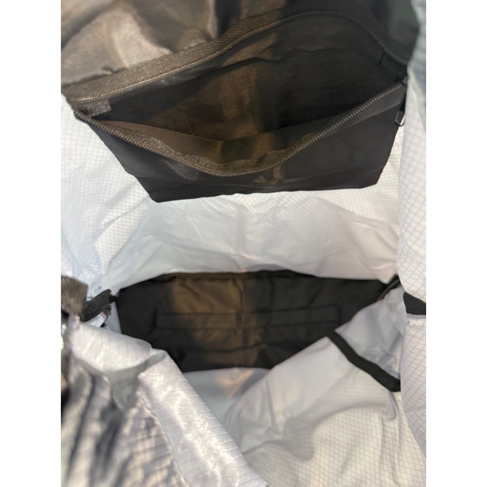 Lightweight Gray Ripstop Nylon Drawstring Backpac… - image 4